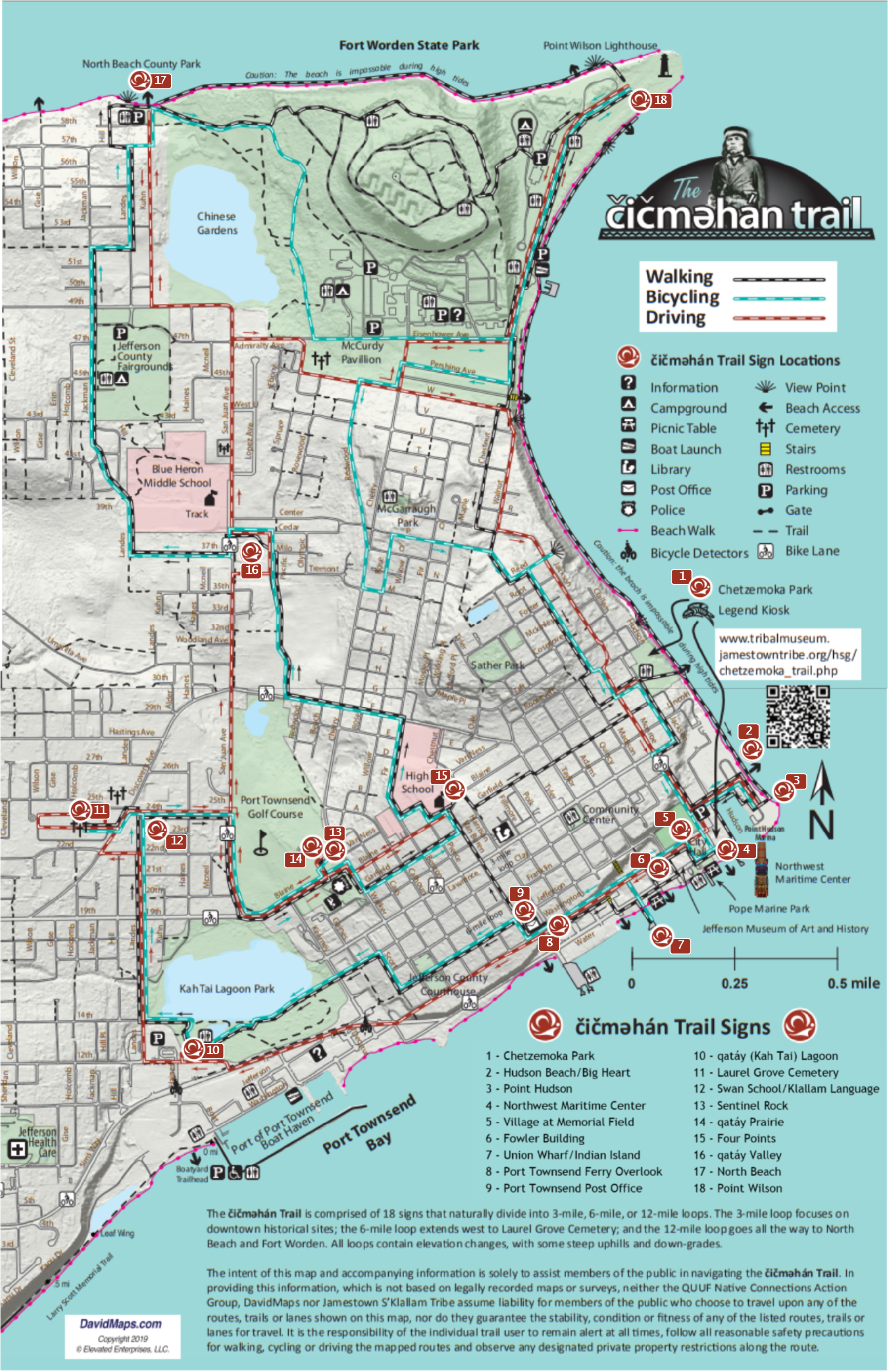 Port Townsend Washington Map House Of Seven Generations - Chetzemoka Trail Exhibit Menu